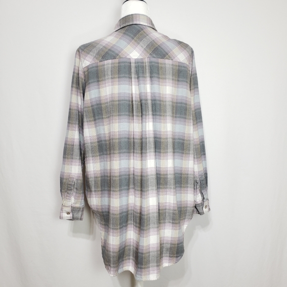 UO BDG Obie Plaid Flannel Oversized Shirt - Picture 4 of 6